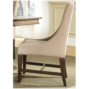 Liberty Furniture Armand Upholstered Side Chair in Antique Brownstone - All