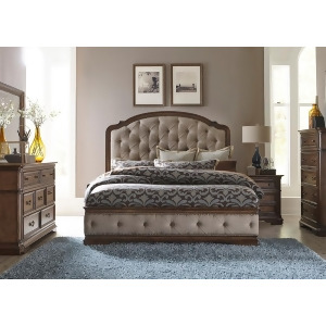 Liberty Furniture Amelia 4 Piece Upholstered Bedroom Set in Antique Toffee - All