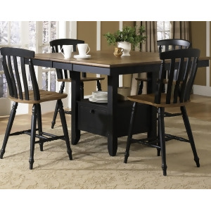 Liberty Furniture Al Fresco 5 Piece Gathering Table Set in Driftwood Black Fin - All