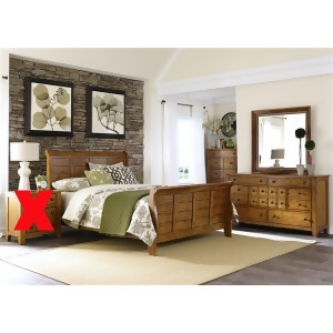 Liberty Furniture Grandpa's Cabin Sleigh Bed Dresser Mirror Chest in Aged - All