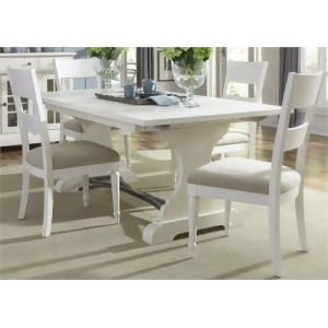 Liberty Furniture Harbor View 5 Piece Trestle Table Set in Linen Finish - All