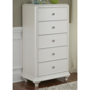 Liberty Furniture Stardust 5 Drawer Lingerie Chest in Iridescent White - All