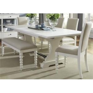 Liberty Furniture Harbor View Opt 6 Piece Trestle Table Set in Linen Finish - All