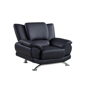 Global Usa 9908 Bonded Leather Chair in Black - All