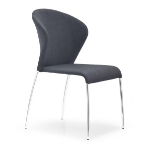 Zuo Modern Oulu Side Chair Graphite Fabric Set of 2 - All