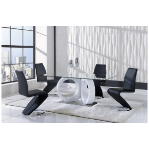 Global 5 Piece Dining Set With Black Chairs 570 - All