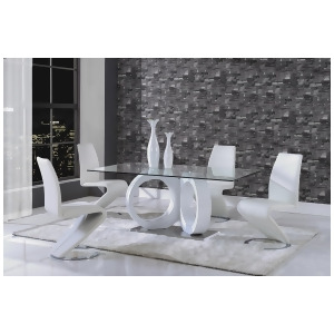 Global 5 Piece Dining Set With White Chairs 570 - All