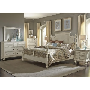 Liberty Furniture High Country 4 Piece Poster Bedroom Set in White - All