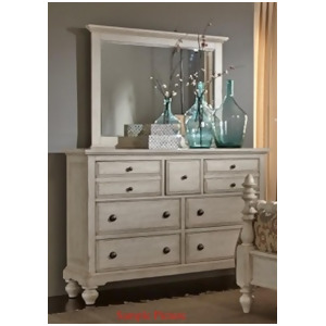 Liberty Furniture High Country 7 Drawer Dresser Mirror in White - All