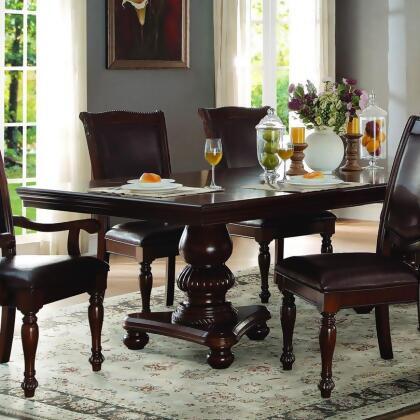 Homelegance Lordsburg Double Pedestal Dining Table in Dark Brown 