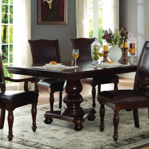 Homelegance Lordsburg Double Pedestal Dining Table in Dark Brown - All