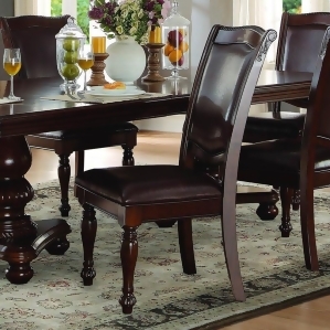 Homelegance Lordsburg Side Chair in Dark Brown Faux Leather Set of 2 - All