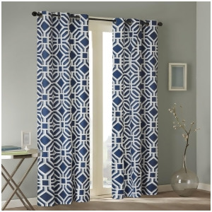 Intelligent Design Maci Window Curtain In Blue Set of 4 - All