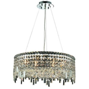 Lighting By Pecaso Chantal Collection Hanging Fixture D24in H7.5in Lt 12 Chrome - All