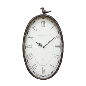 Stratton Antique Oval Clock In Gunmetal - All