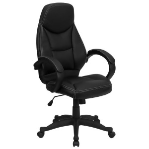 Flash Furniture High Back Black Leather Contemporary Office Chair H-hlc-0005-h - All