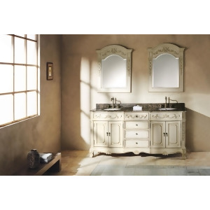 James Martin Traditions Naples 72 Double Granite Top Vanity In White - All