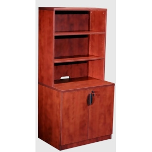 Boss Chairs Boss Storage Cabinet w/ Hutch in Cherry - All