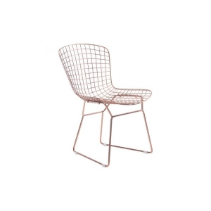 Zuo Wire Dining Chair Rose Gold Set of 2 - All