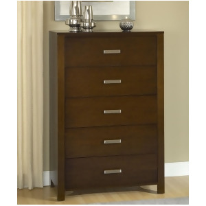 Modus Riva Five Drawer Chest in Chocolate Brown - All
