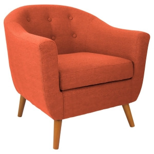 Lumisource Rockwell Accent Chair In Orange - All
