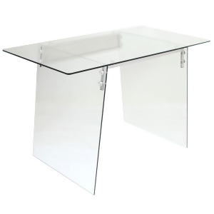 Lumisource Glacier Office Desk In Clear And Black - All