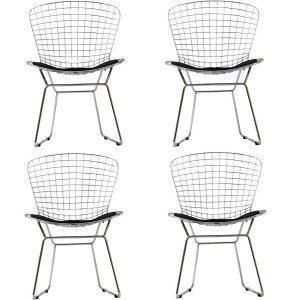 Modway Cad Dining Chairs Set of 4 in Black - All