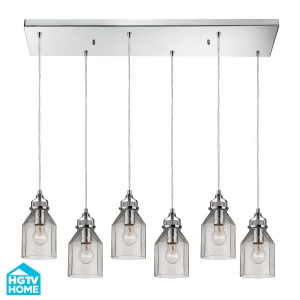 Elk Lighting Danica Collection 6 Light Chandelier In Polished Chrome 46019/6Rc - All