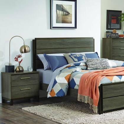Homelegance Vestavia 2 Piece Platform Bedroom Set in Grey 