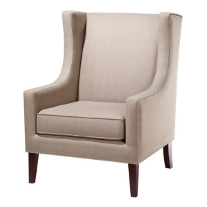 Madison Park Barton Wing Chair In Khaki - All