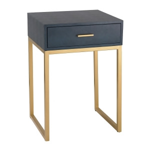 Sterling Industries Shagreen Side Table In Navy - All