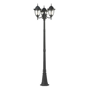 Cornerstone Central Square 3 Light Outdoor Post Lamp In Charcoal - All