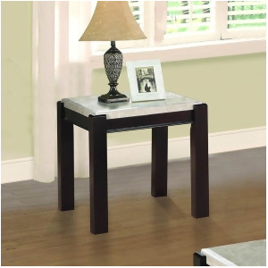 Homelegance Festus Marble Top End Table in Cherry - All