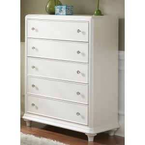 Liberty Furniture Stardust 5 Drawer Chest in Iridescent White - All