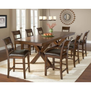 Hillsdale Park Avenue 9 Piece Counter Height Table Set in Dark Cherry - All