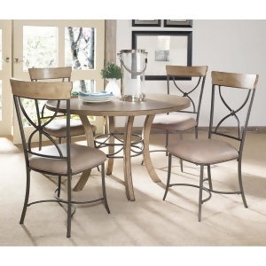 Hillsdale Charleston 5 Piece Wood Base Dining Set w/ X-Back Chairs - All