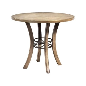 Hillsdale Charleston Round Wood Counter Height Table in Desert Tan - All