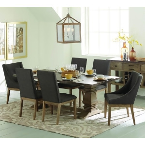 Homelegance Anna Claire 7 Piece Rectangular Dining Room Set in Driftwood - All