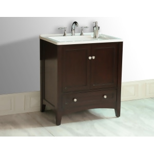 Stufurhome 30.5 Espresso Laundry Single Sink Vanity - All