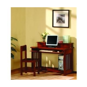 American Furniture Classics Desk With Hutch In Merlot - All