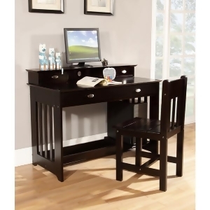 American Furniture Classics Desk With Hutch In Espresso - All