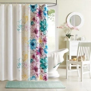 Intelligent Design Olivia Shower Curtain in Blue Set of 4 - All