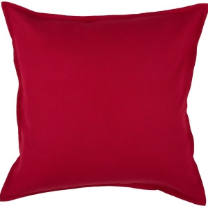 Rizzy Home Pillow Cover With Hidden Zipper In Red And Red Set of 2 - All