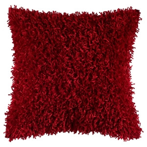 Rizzy Home Pillow Cover With Hidden Zipper In Red And Red Set of 2 - All