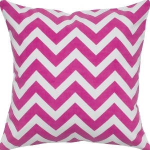 Rizzy Home Pillow Cover With Hidden Zipper In Hot Pink And White Set of 2 - All