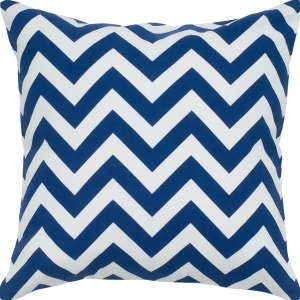 Rizzy Home Pillow Cover With Hidden Zipper In Navy And White Set of 2 - All
