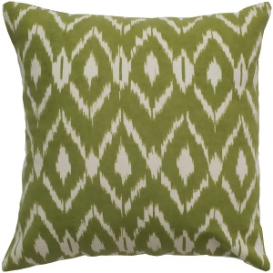 Rizzy Home Pillow Cover With Hidden Zipper In Beige And Sage Set of 2 - All