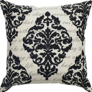 Rizzy Home Pillow Cover With Hidden Zipper In Ivory And Black Set of 2 - All