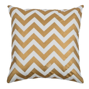 Rizzy Home Pillow Cover With Hidden Zipper In Gold And Ivory Set of 2 - All