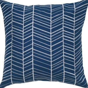 Rizzy Home Pillow Cover With Hidden Zipper In Blue And White Set of 2 - All